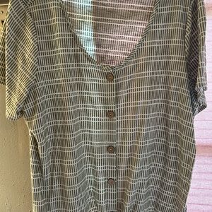 Collection B Green Striped Button-Down Shirt